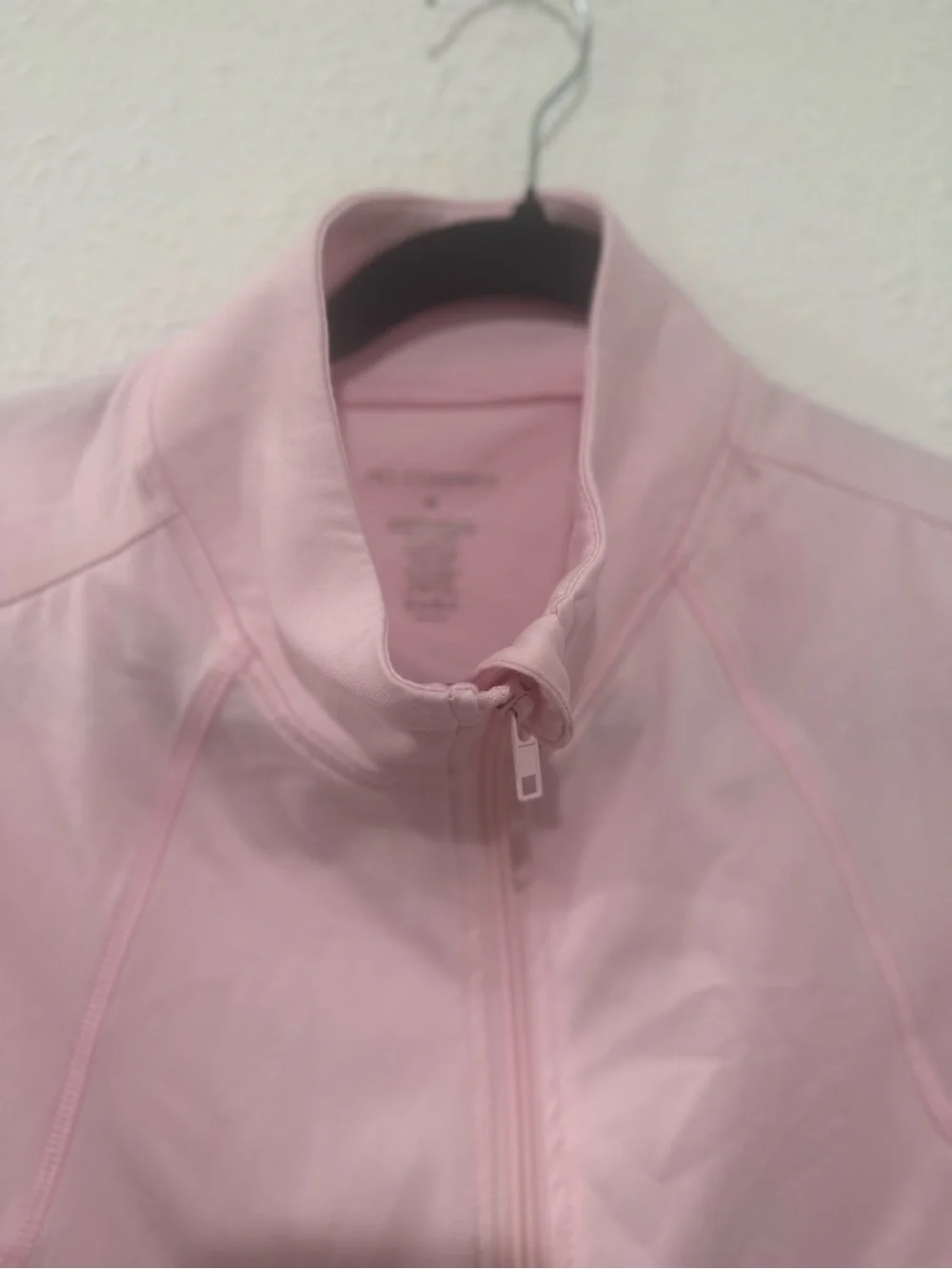 No comment Light Pink Full-Zip running jacket